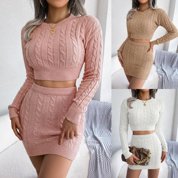 Two-Piece Knit Women Outfit