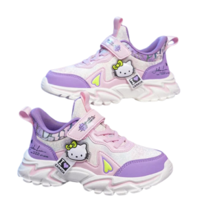 Kitty Lite Sneakers for girls in a stylish Hello Kitty design, featuring lightweight construction, breathable materials, and durable non-slip soles.
