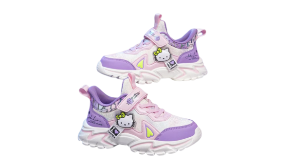 Kitty Lite Sneakers for girls in a stylish Hello Kitty design, featuring lightweight construction, breathable materials, and durable non-slip soles.