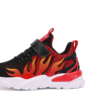 BlazeStride Kids' Tennis Shoes with flame design, featuring a durable and comfortable fit for running and outdoor activities."