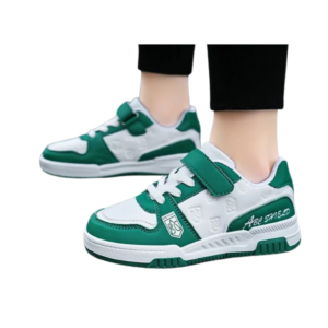 colored children's sports shoes with Velcro strap, designed for girls, featuring wear-resistant materials and a comfortable fit for casual walking, running, and outdoor activities