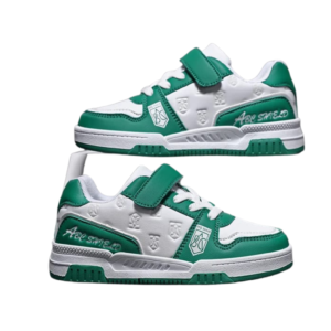 colored children's sports shoes with Velcro strap, designed for girls, featuring wear-resistant materials and a comfortable fit for casual walking, running, and outdoor activities