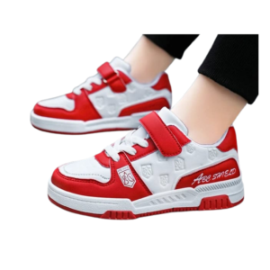 colored children's sports shoes with Velcro strap, designed for girls, featuring wear-resistant materials and a comfortable fit for casual walking, running, and outdoor activities