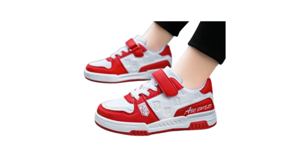 colored children's sports shoes with Velcro strap, designed for girls, featuring wear-resistant materials and a comfortable fit for casual walking, running, and outdoor activities