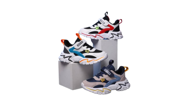 Thunderbolt Kids Sneakers: Colorful and sporty sneakers for kids with a vibrant design, cushioned sole, and durable construction.