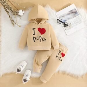 I ❤️ Papa Premium soft cotton “I ❤️ Papa” baby outfit for boys and girls.