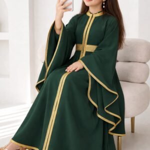 Noor Royale Girls Abaya full-length modest dress with flowing sleeves