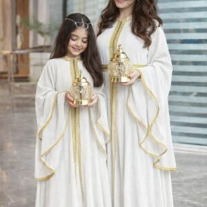 Noor Royale Girls Abaya full-length modest dress with flowing sleeves