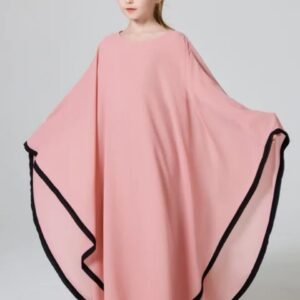 Elegant Amani Abaya modest dress for girls with wide drape sleeves.