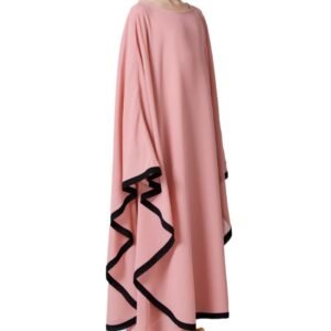 Elegant Amani Abaya modest dress for girls with wide drape sleeves.