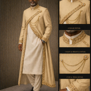 Champagne Beige/Gold Base + Cream Inner Tunic