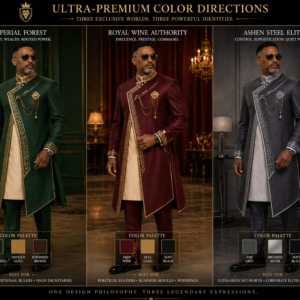 Luxury asymmetric men’s kaftan