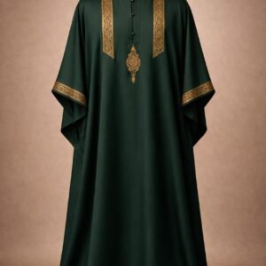 Sovereign Monarch™ Luxury Men's Kaftan Set featuring premium silk-feel fabric with elegant gold embroidery in Midnight Navy, Imperial Black, Charcoal Grey, Emerald Green, Royal Burgundy, and Royal Cream.